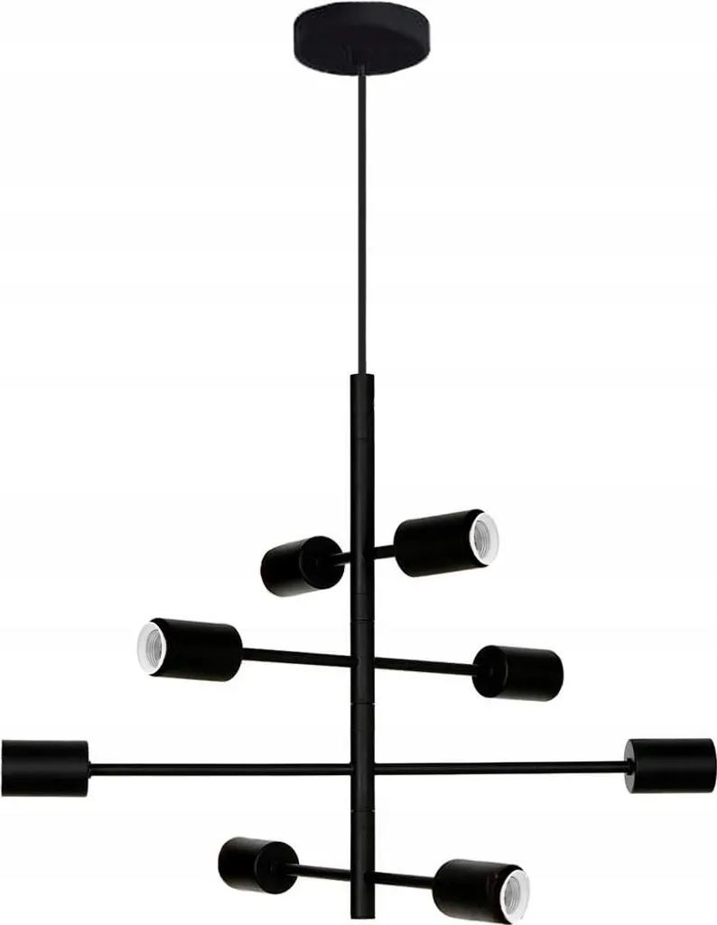 Sublimez votre intérieur sombre avec ce lustre suspendu noir moderne loft