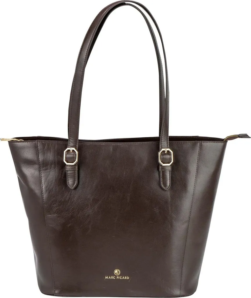 Tote Bag Marc Picard Firenze - Shopper Marrone in Pelle per Donna