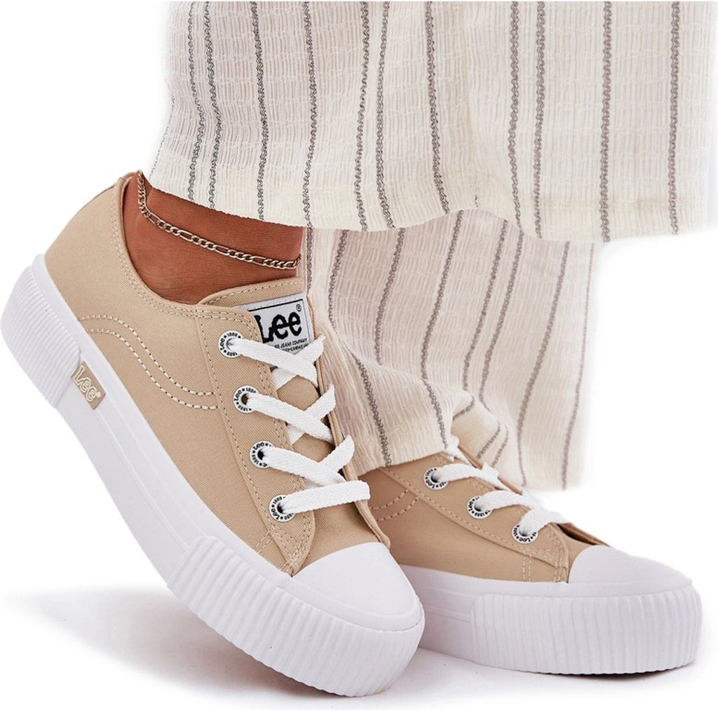 Damen Sneakers Auf Plattform Beige LEE ISLA C WOMEN LOW 50251001 38