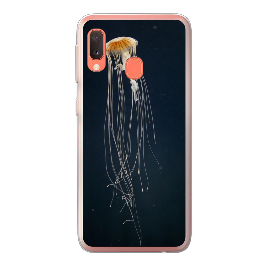 MuchoWow Handyhülle Schutzhülle Hülle für Samsung Galaxy A20e Qualle - Meerestier - Tentakel Silikon Softcase Handy Hülle - Abdeckung