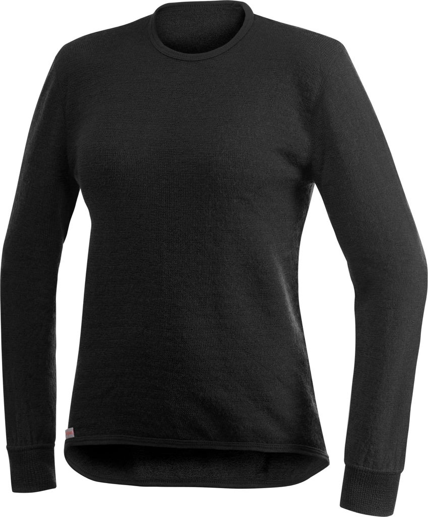 Woolpower Crewneck 200 Rundhalshemd / Merino Shirt Langarm Black Größe S