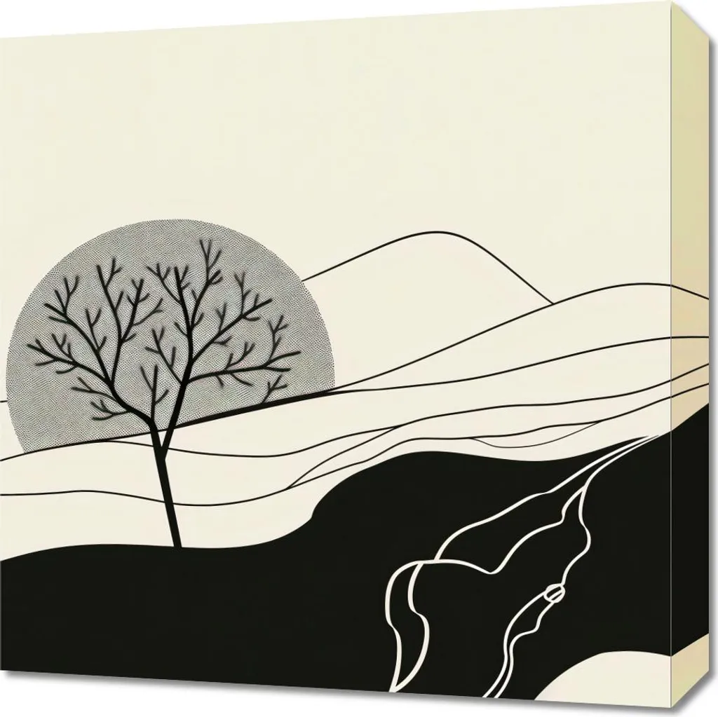 Quadro Luna Ondulata 50x50 Materico - Qualità Certificata e Design