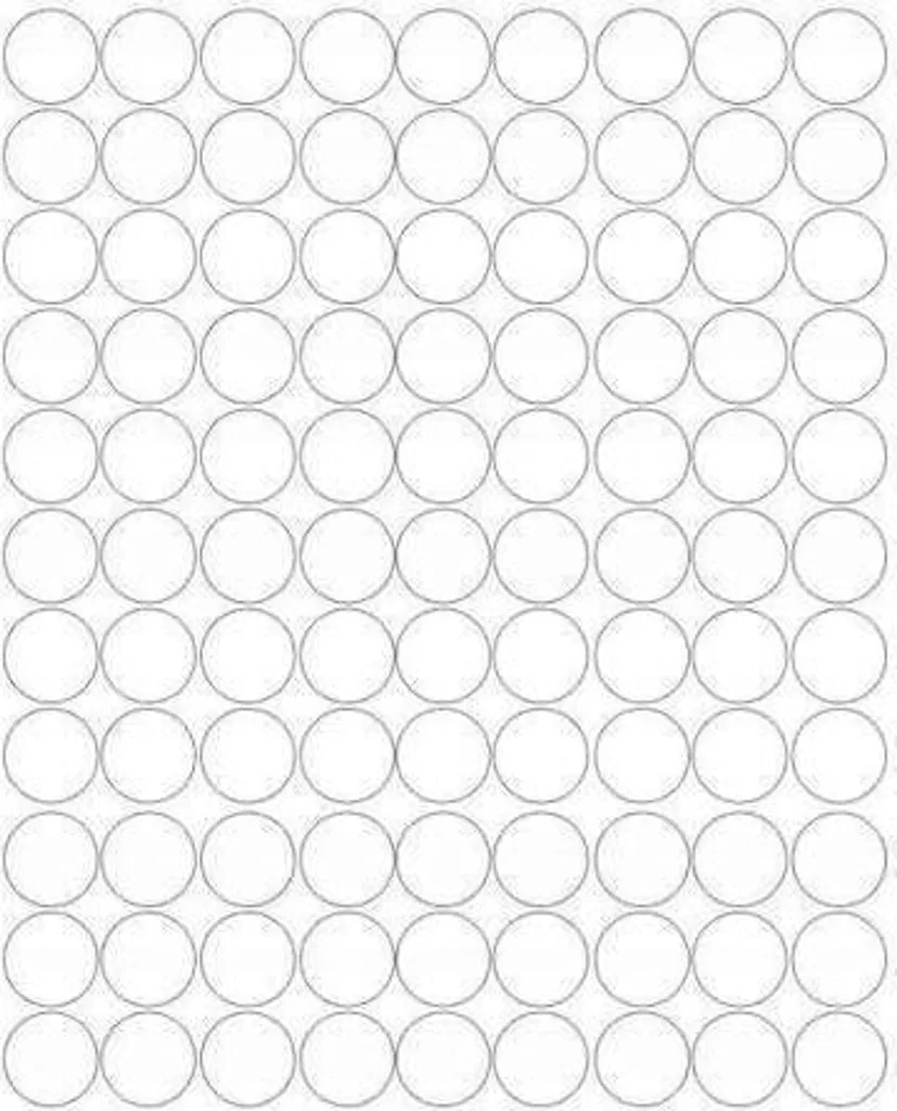 Adesivi rotondi, diametro 4 cm, 99 pezzi, bianco opaco
