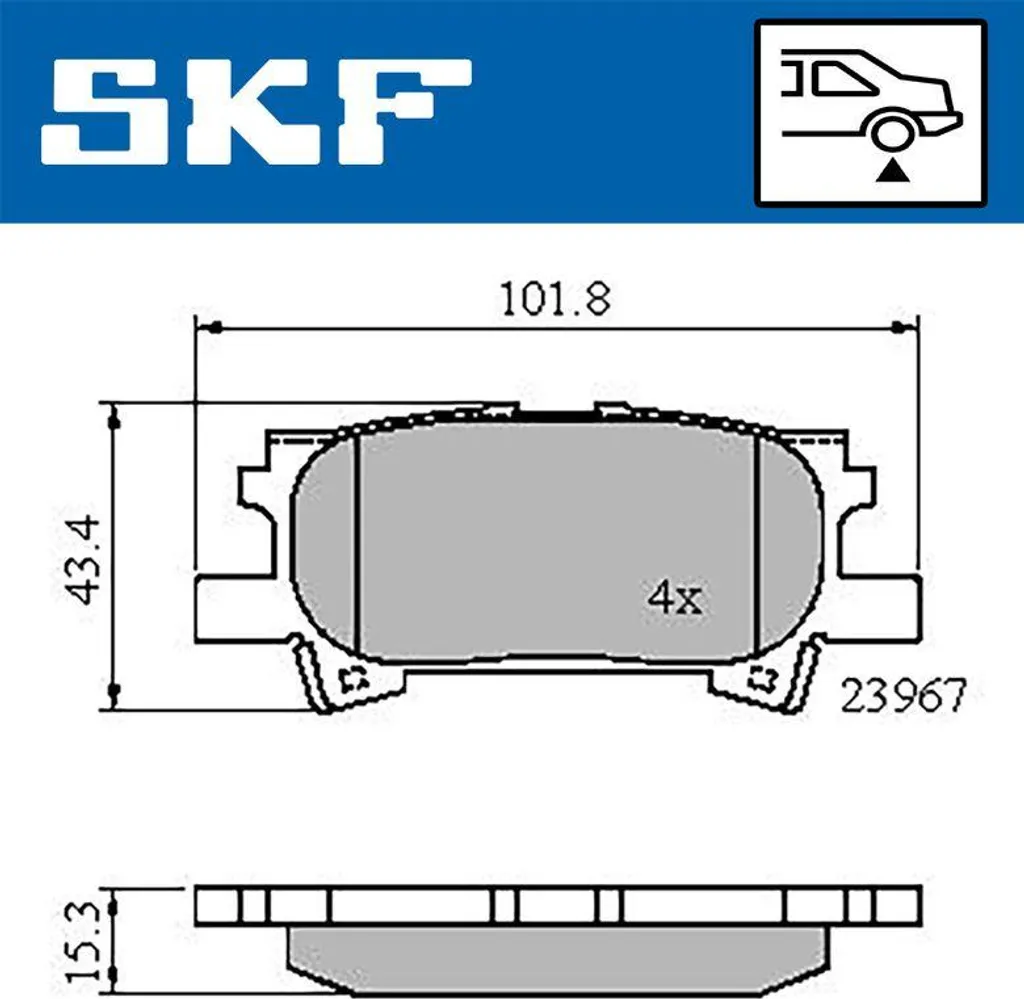 Kit Freins SKF VKBP 90615 Haute Performance Compatible OE 0446648030