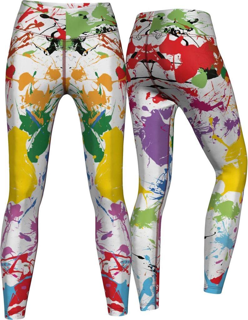 Splash Leggings sehr dehnbar für Sport,Yoga, Gymnastik, Training & Fashion Mehrfarbig, Größe:M