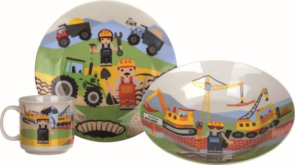 Kindergeschirr-Set, Keramik, 2 Teller und eine Tasse Produktbild 