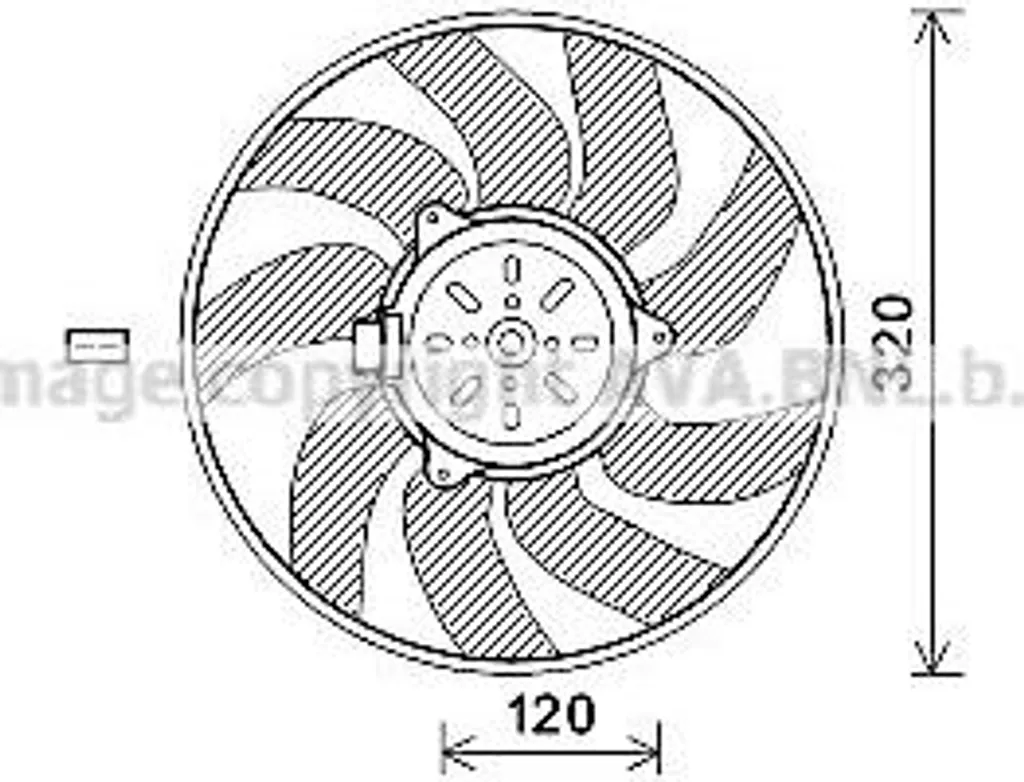 Ventilateur de radiateur 1341368 : Refroidissement moteur Vectra/Signum