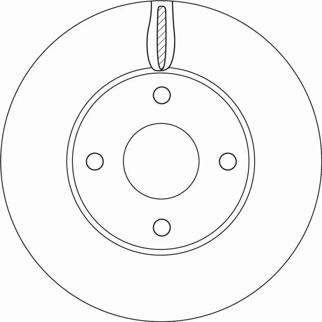 Disque de frein TRW DF6593 OE 2095058 pour Ford Fiesta et Ecosport