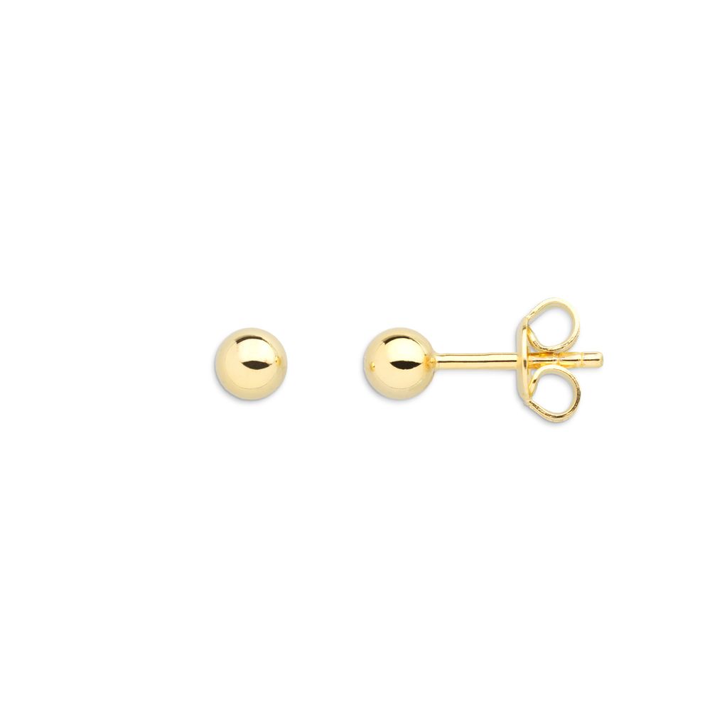 Xenox XS3509GN Ohrringe Ohrstecker Damen Modern Classic Silber Gold Ø 4 mm