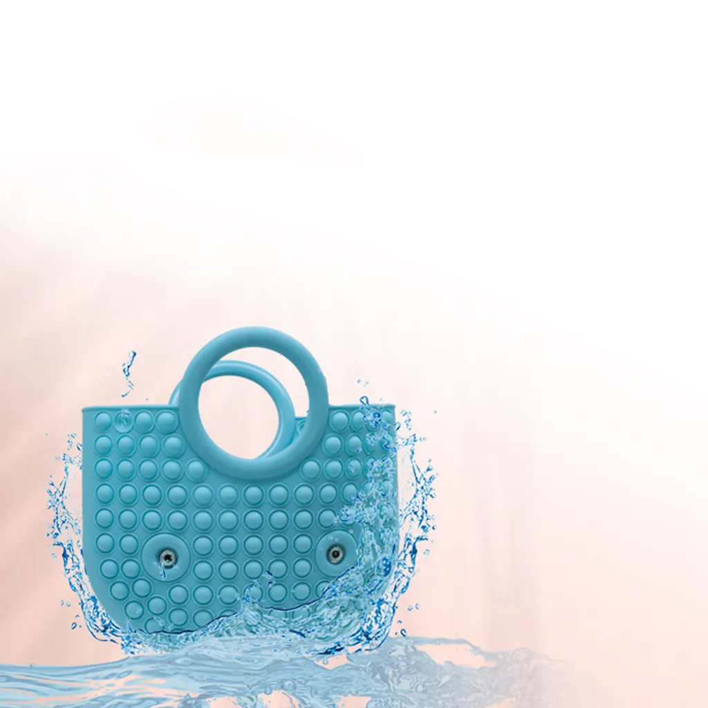 Borsa Pop It Donna Shopper Blu | Grande Borsa Antistress in Silicone