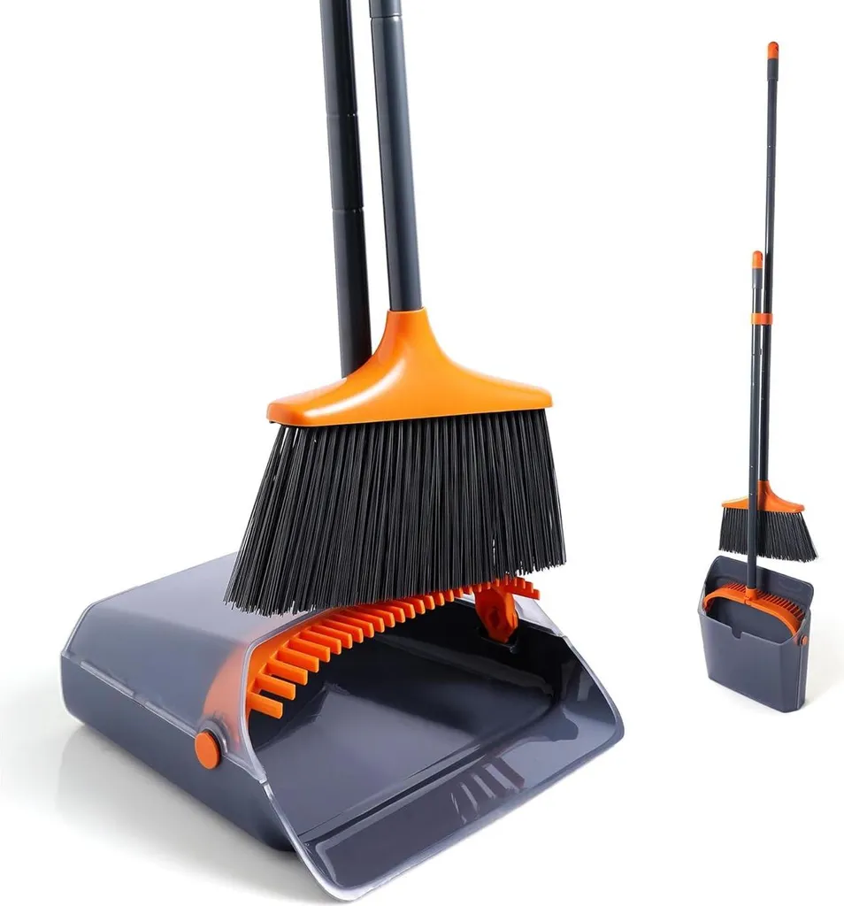 Set de balayage pour carrelage et parquet avec pelle à manche pliable