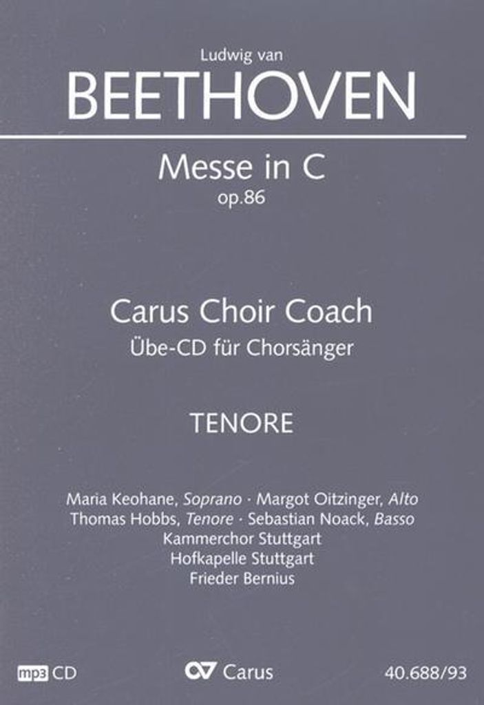 Messe C-Dur op.86 - chorstimme tenor