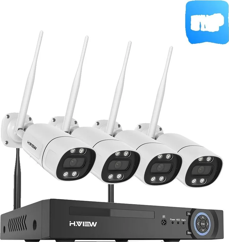 Système caméra de sécurité 5MP kit de 4 caméras extérieures filaires