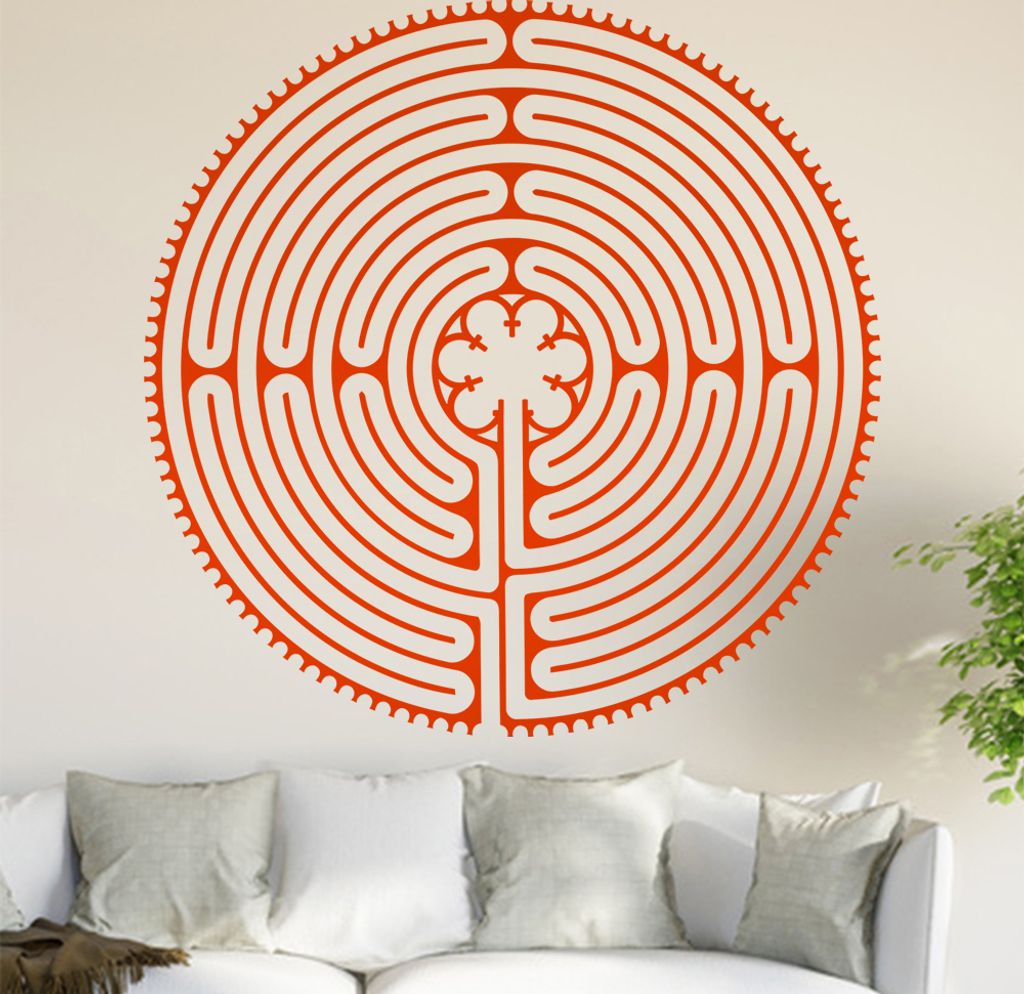Irrgarten I Wandtattoo in 6 Größen - Wandaufkleber Wall Sticker - Dekoration, Küche, Wohnzimmer, Schlafzimmer, Badezimmer