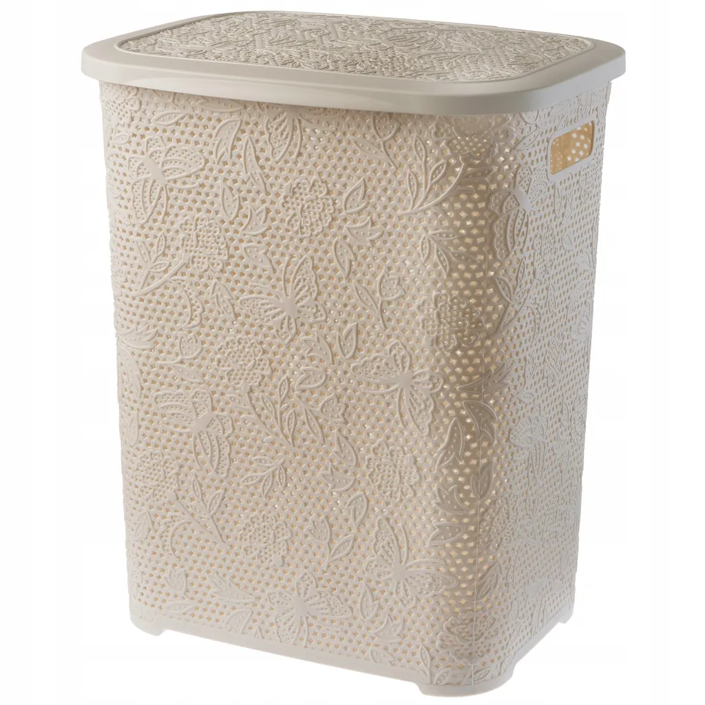 Bac à Linge Sale 55L Aglio Crème - Idéal pour Famille et Petits Espaces