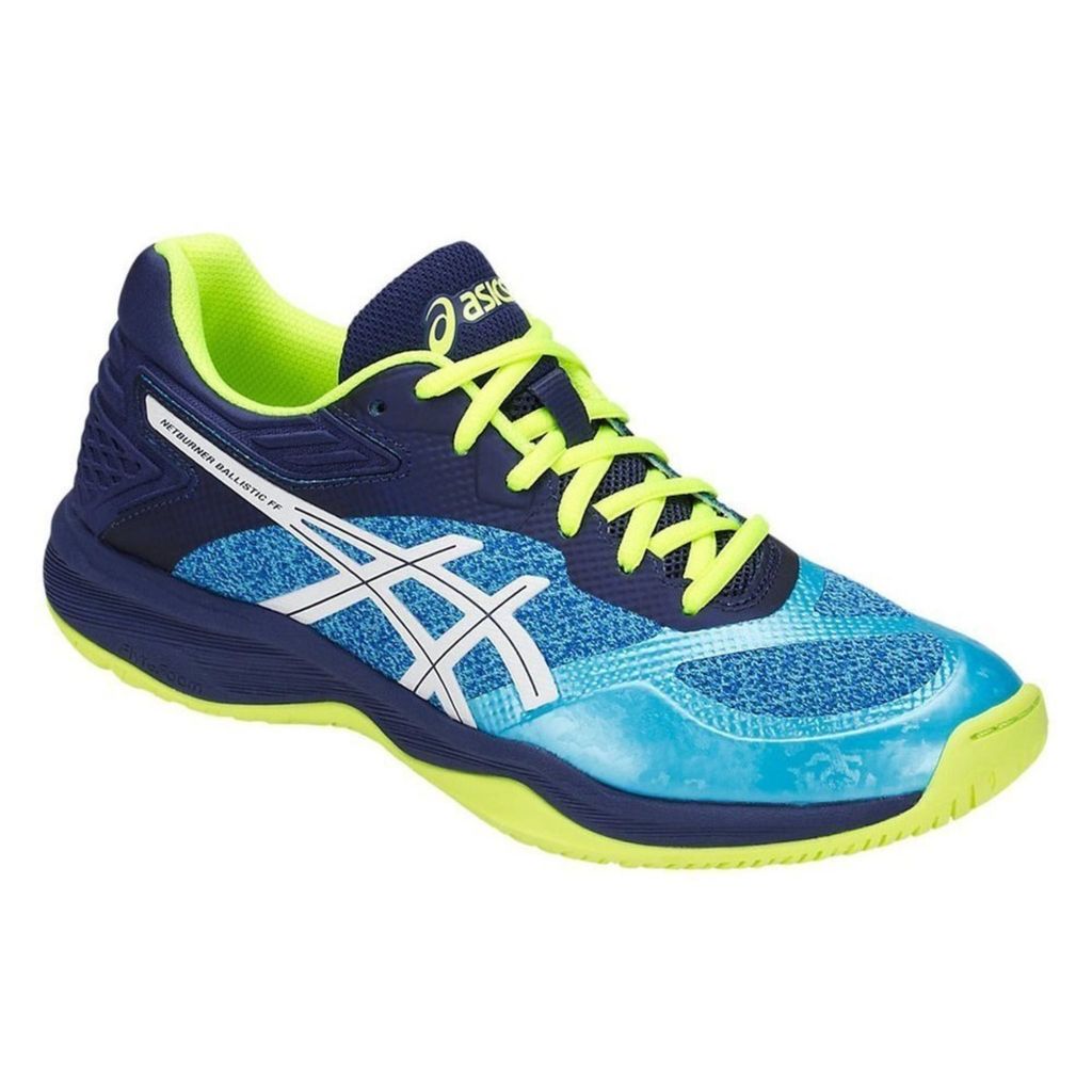 Asics Damen Laufschuhe Netburner Sportschuhe Blau Sneaker Produktbild 