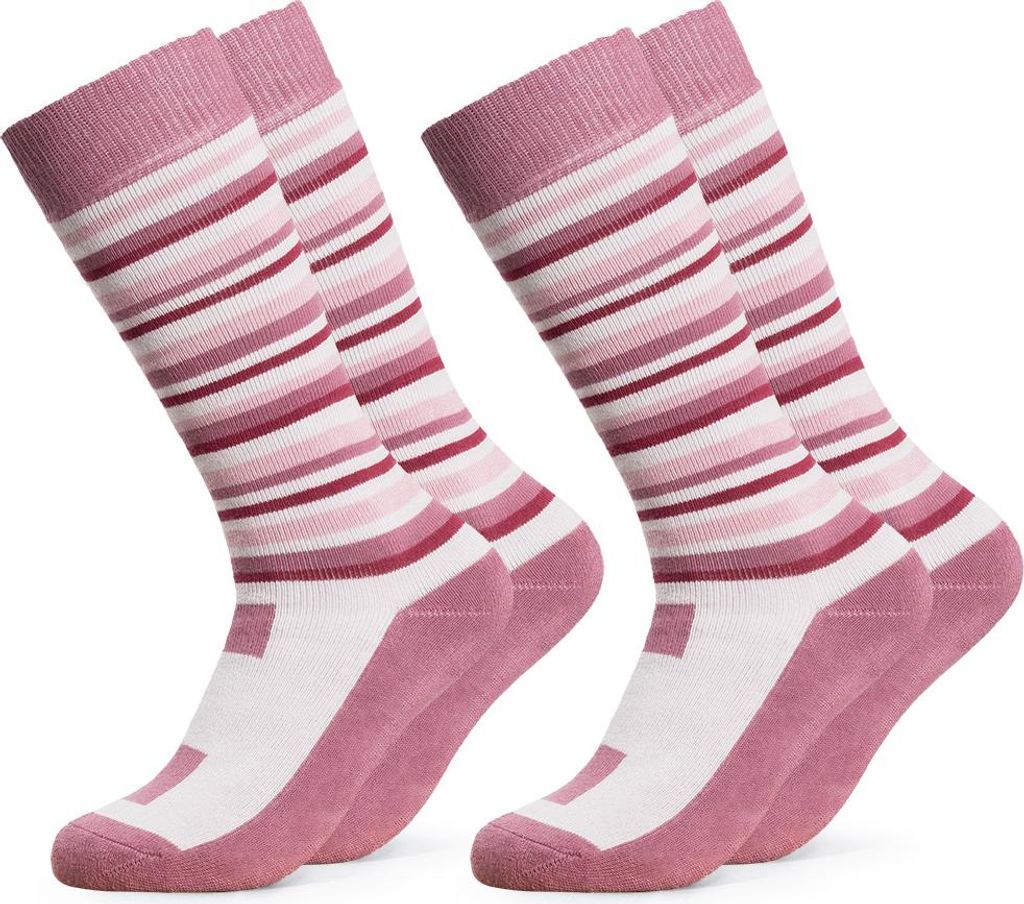 Occulto Kinder Skisocken 2er Pack (Modell Mondi) Rosa 35-38