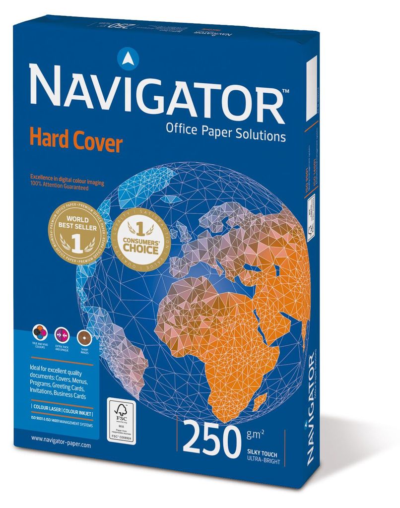 Navigator Hard Cover Kopierpapier 250g/m² DIN-A4 125 Blatt Produktbild 