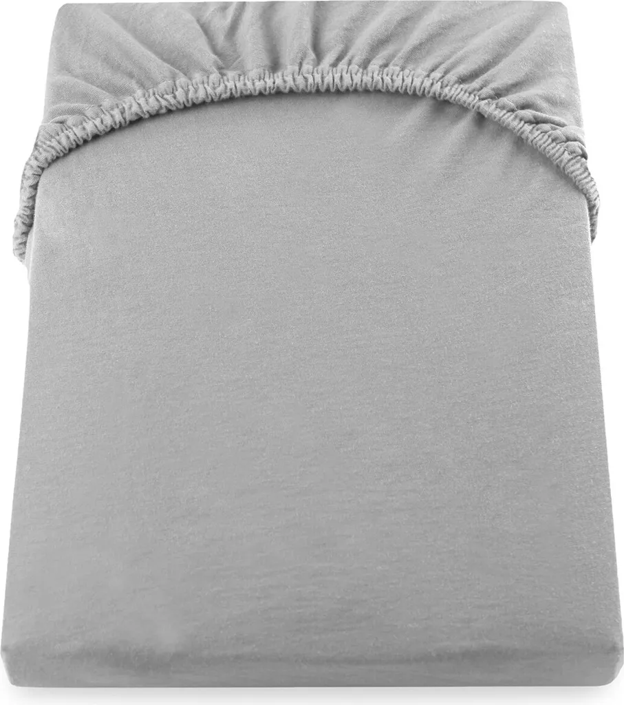 Drap housse en coton respirant couleur acier avec grands bonnets