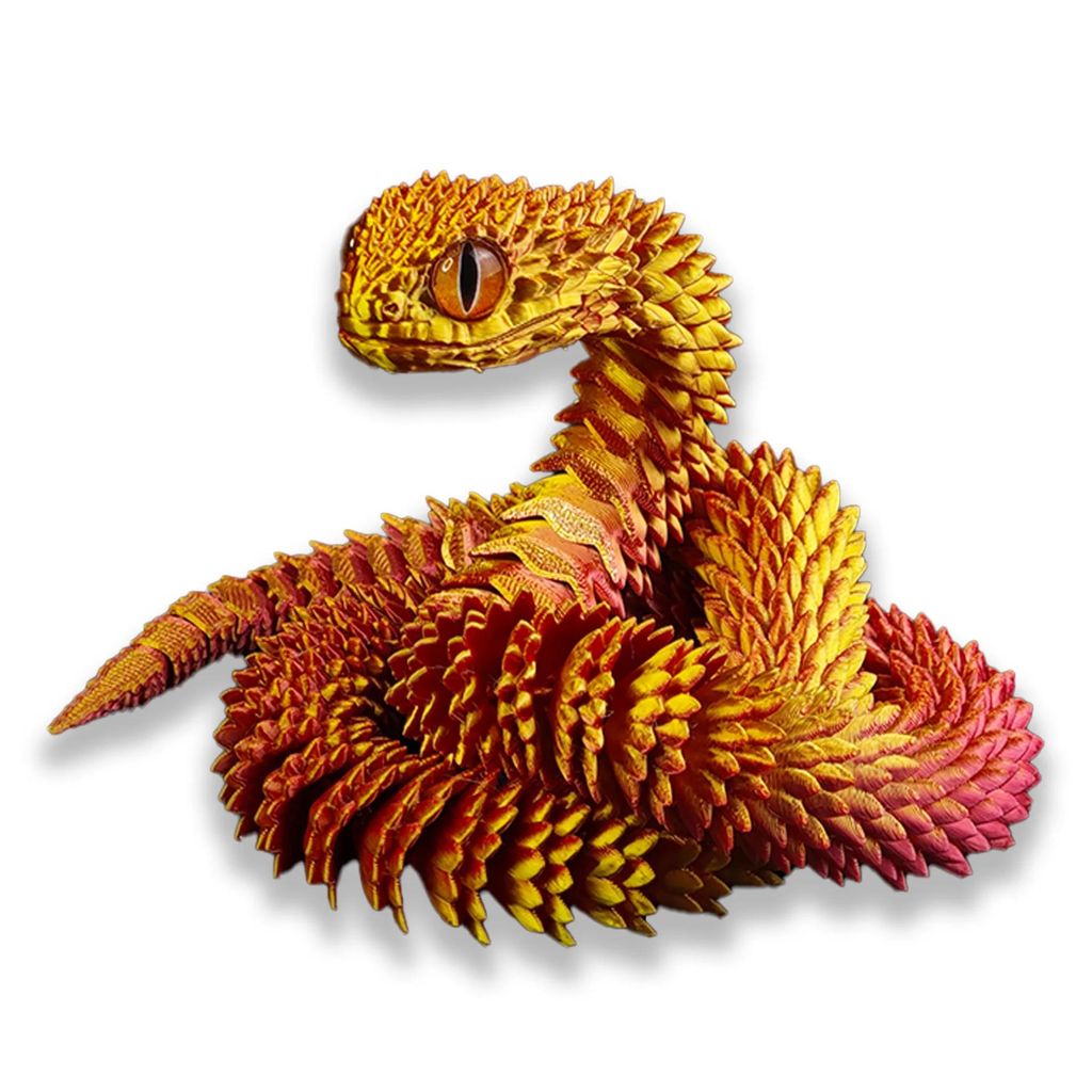 3D Schlangenfigur 30 cm – Bewegliches Fidget Spielzeug Rot