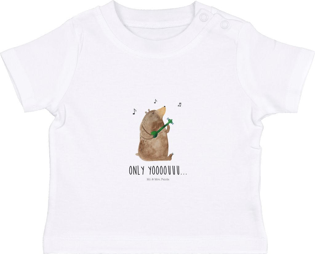 Mr. & Mrs. Panda T-Shirt Waldtiere Picknick 6. - 12. Monat - Weiß - Geschenk, Lustige Sprüche, Öko Baby, Top, Eichhörnchen, Fuchs, Wald, Babysh...