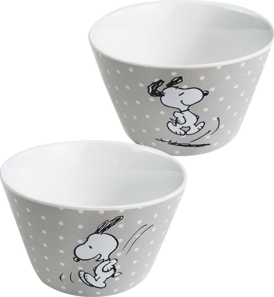 The Peanuts Schüssel Snoopy - Müslischale Schale Grau mit Produktbild 