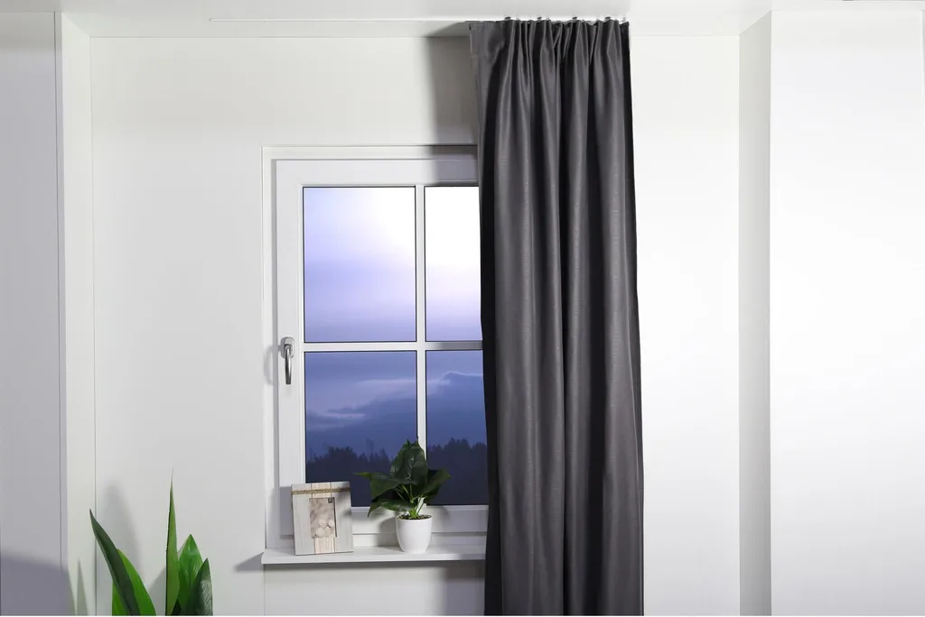 Tringle à rideaux rail chemin de fer Minimal blanc 120cm pour voilage chic - 6