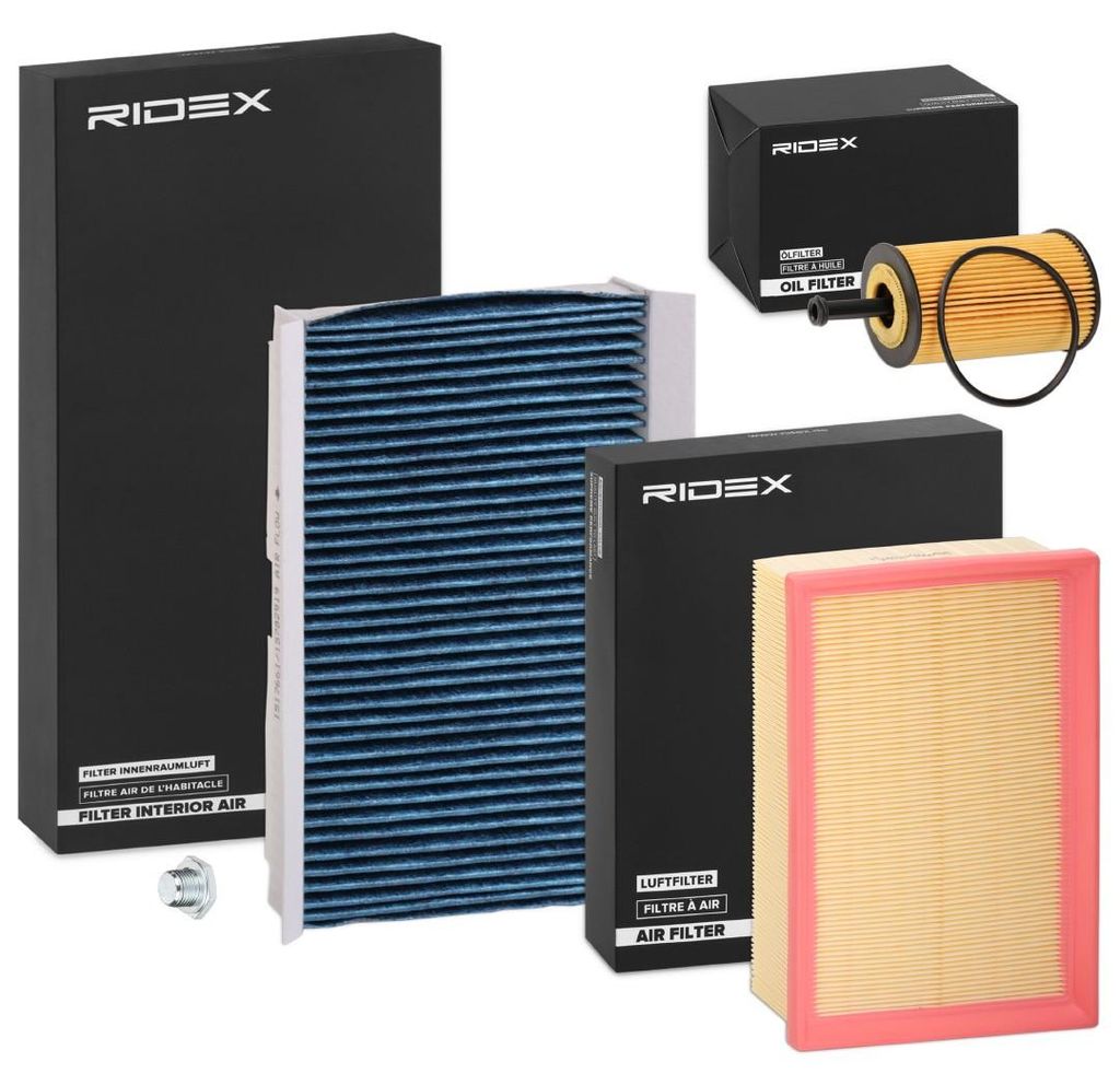 RIDEX Filterset Inspektionspaket Filtersatz passend für PEUGEOT 307 (3A/C) 307 SW (3H) 307 Break (3E)