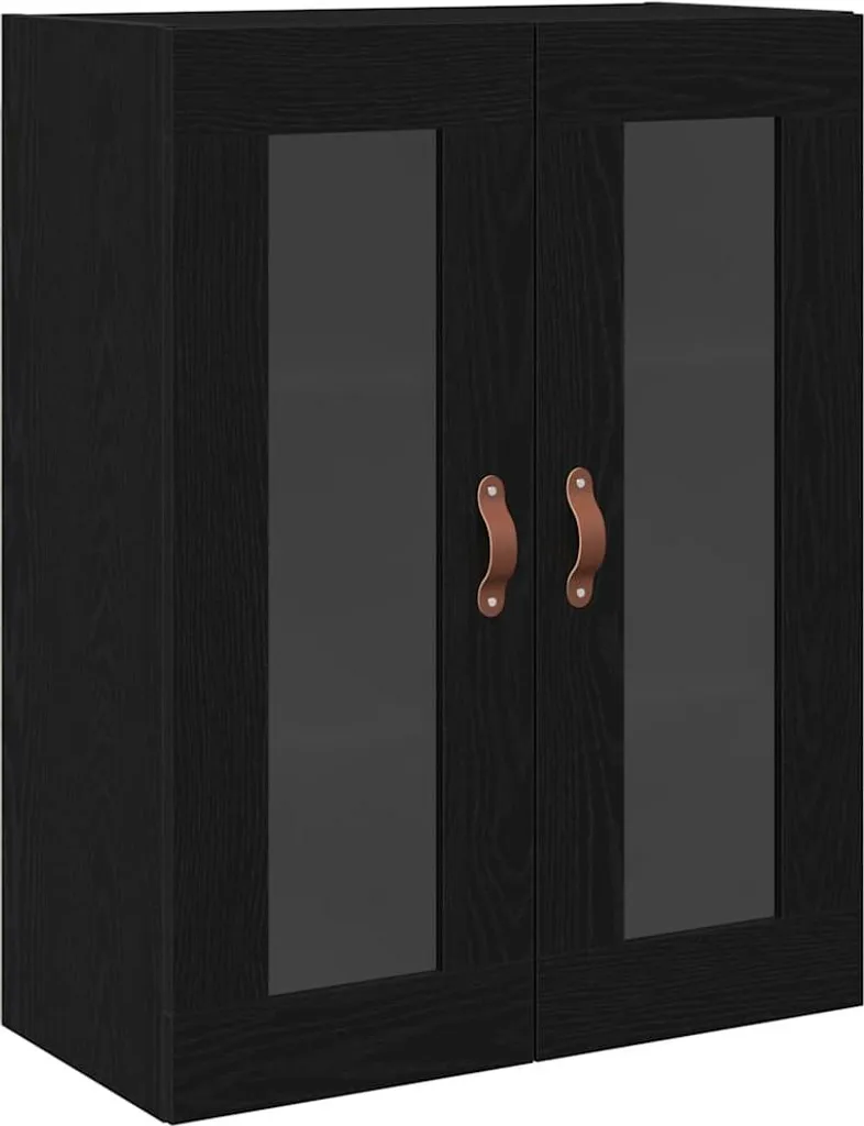 Armadio a Muro Rovere Nero 69,5x34x90 cm | Mobile Parete Elegante