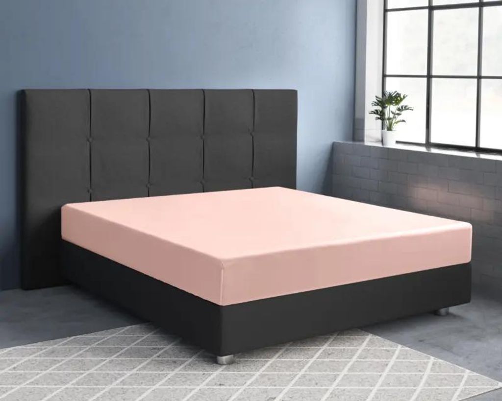 Primaviera Deluxe Satijnen Spannbettuch Rosa 90 x 200 cm