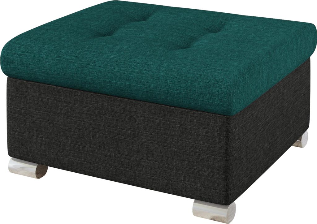 MIRJAN24 Sitzhocker Niko Klein, Stilvoll Polsterhocker vom Hersteller, Moderne Hocker (Farbe: Soul 20 + Soul 13)