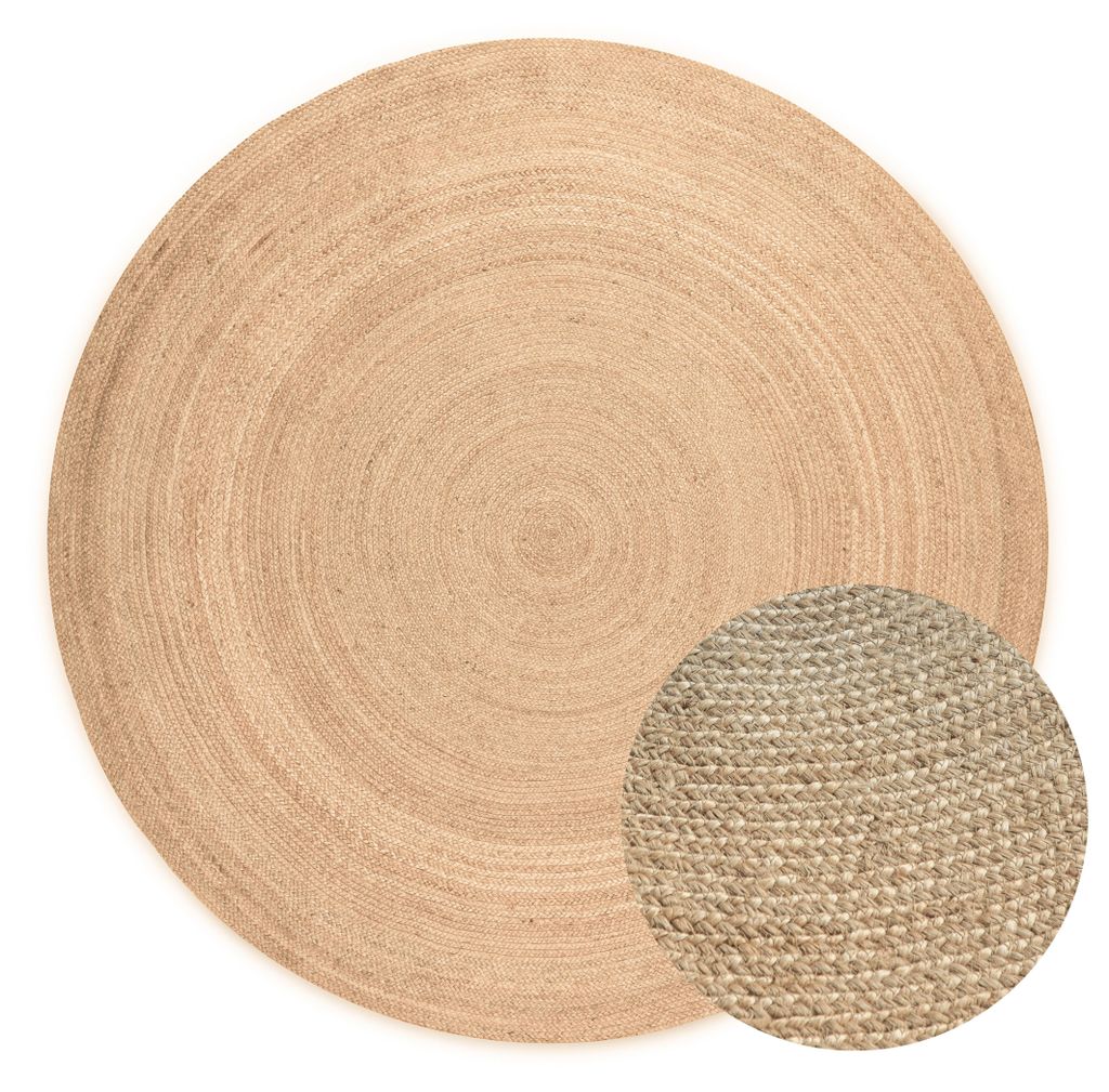 Hanse Home Jute Braided Jute Teppich Rund Rangpur Natur Produktbild 