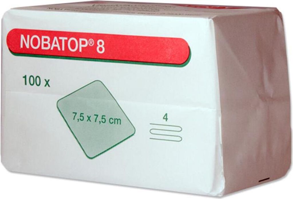 NOBA Nobatop 8 unsterile Vliesstoffkompressen 4- lagig 100 Produktbild 