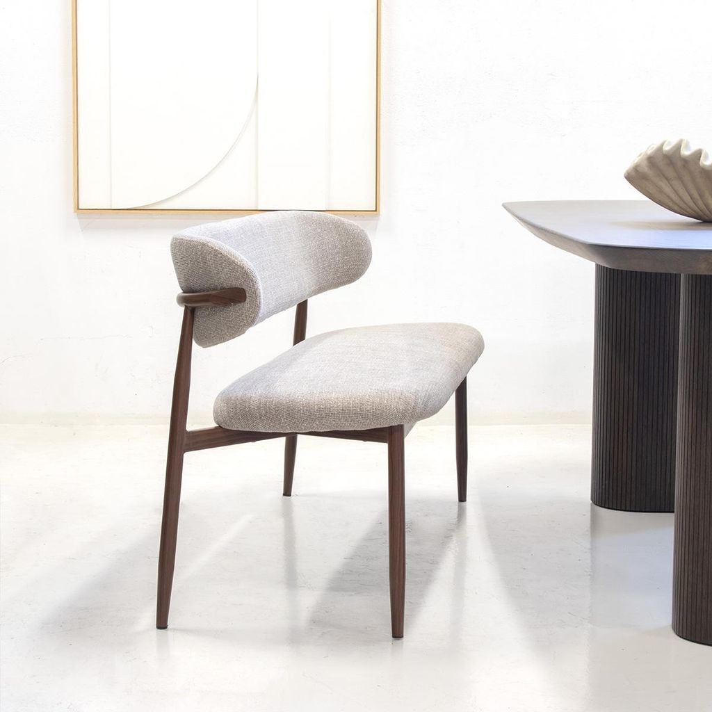 Giga Meubel Esszimmerbank Alexia - Taupe/Walnuss - 180cm