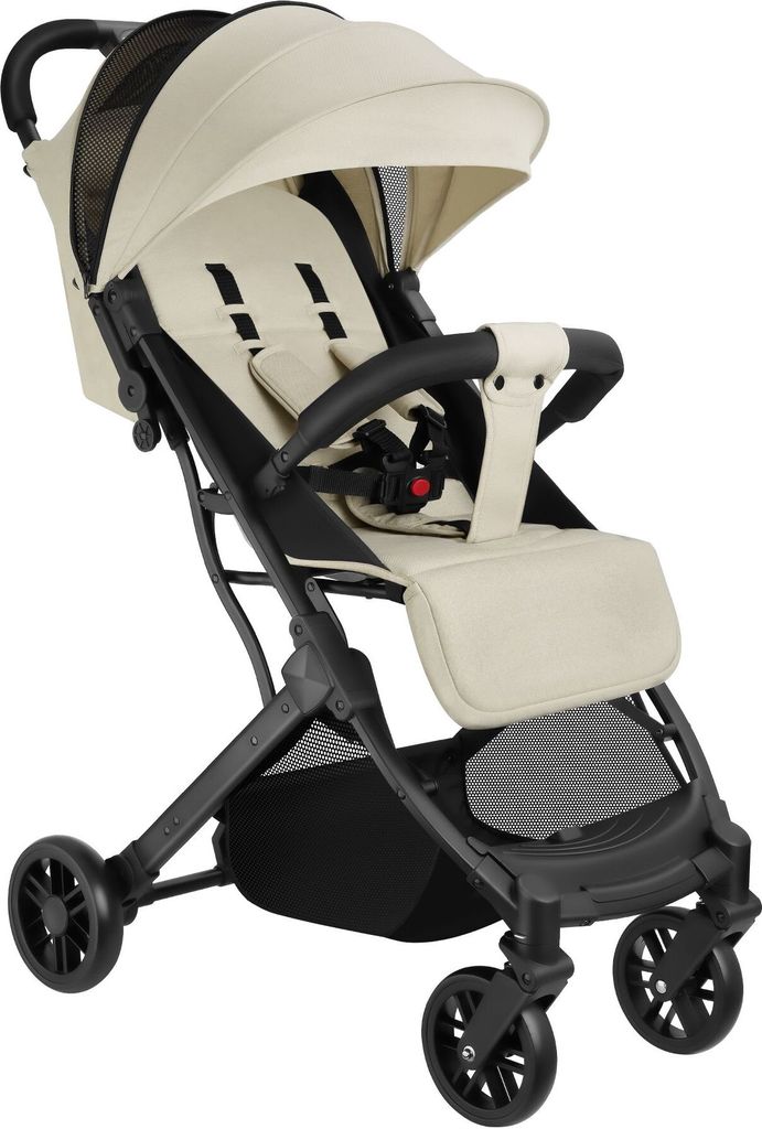 tectake Buggy-Kinderwagen Finn Einhand-Klappmechanismus, mit 5-Punkt-Gurt, Feststellbremse, Schutzbügel für 0 bis 36 Monate geeignet, Belastbar...