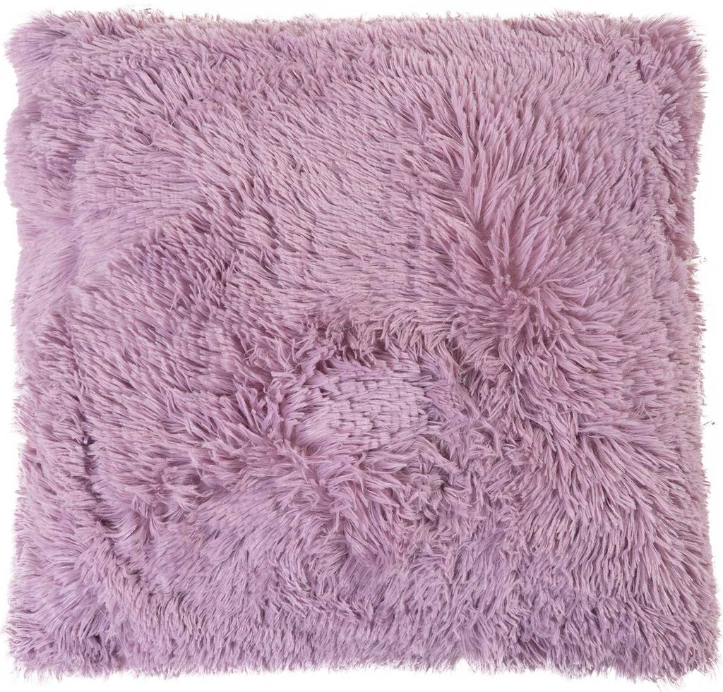 Kissen - 50 x 50 cm - Fliederfarben - Polyester - Velours Produktbild 