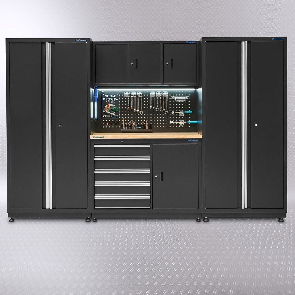 Werkbank 160 cm mit Hängeschrank und 2 breiten Produktbild 