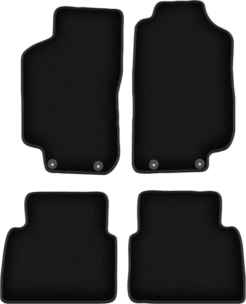 Tappetini Custom Saab 9-5 I Y3SE (1997-2005) Velluto Nero Antiscivolo