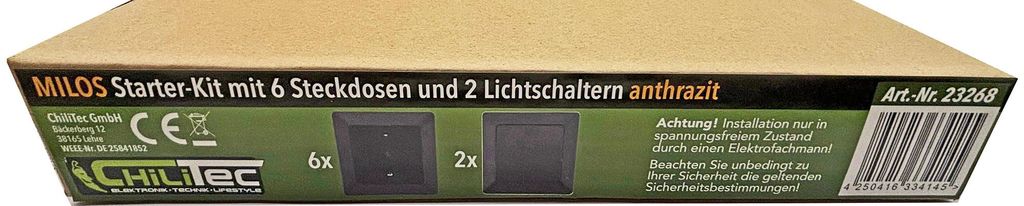 ChiliTec 23268 MILOS Starter-Kit, 16-teilig, Anthrazit 6x Produktbild 
