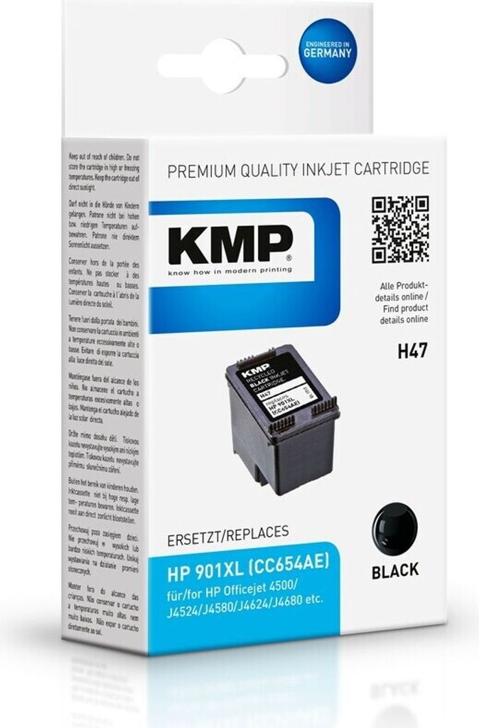 KMP H47 - 14 ml - Schwarz - kompatibel - Tintenpatrone Produktbild 
