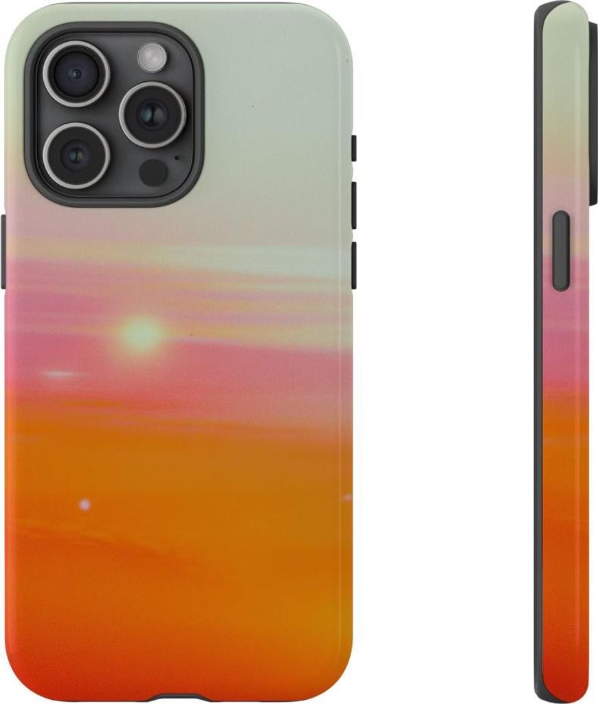 Abstraktes Sonnenuntergangs-Design – Hülle Kompatibel mit iPhone 15 Pro Max