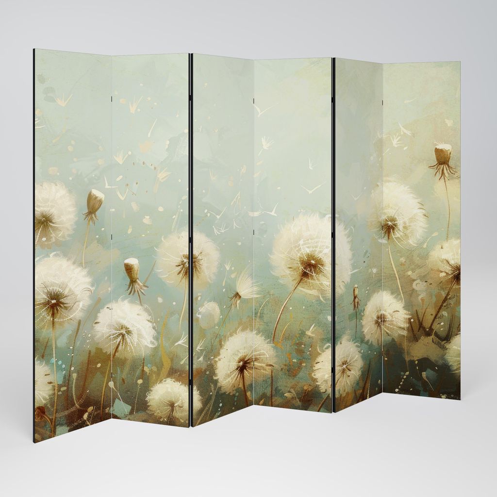 SpaceRebels Paravent Raumteiler - 6-teilig Raumtrenner, Druck 2-Seite - Raumtrenner - Trennwand Wohnung - Room Divider - Spanische Wand Deko Modern...