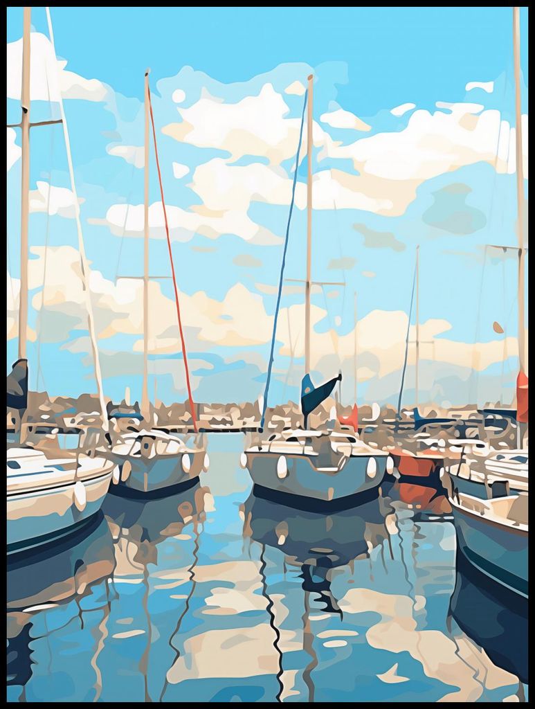 Plakat 75x100cm Kubistische Marina