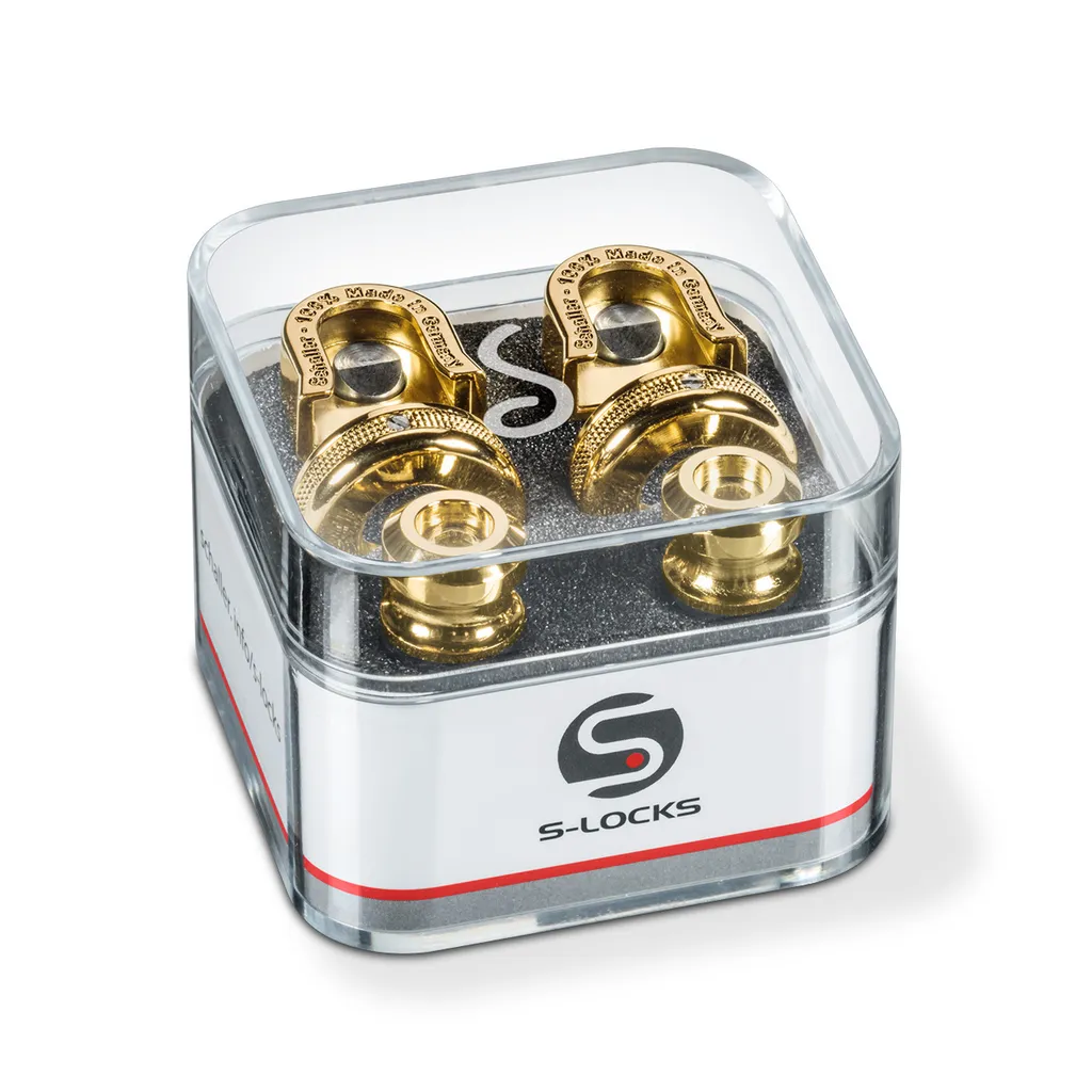 Sécurisez votre guitare avec les attaches Schaller S-Locks Gold or