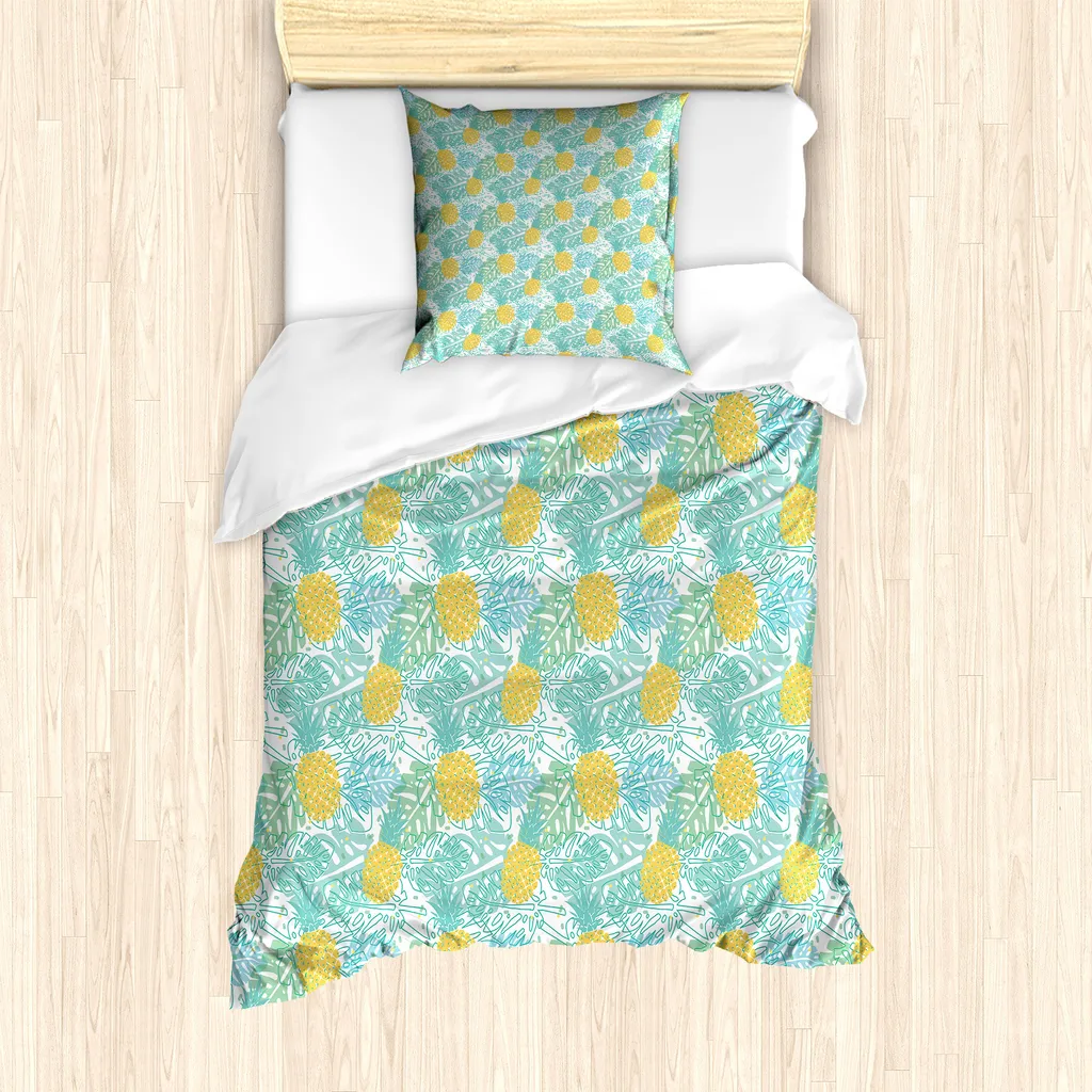 Set Letto Singolo ABAKUHAUS Antiacaro 135x200 cm Giallo