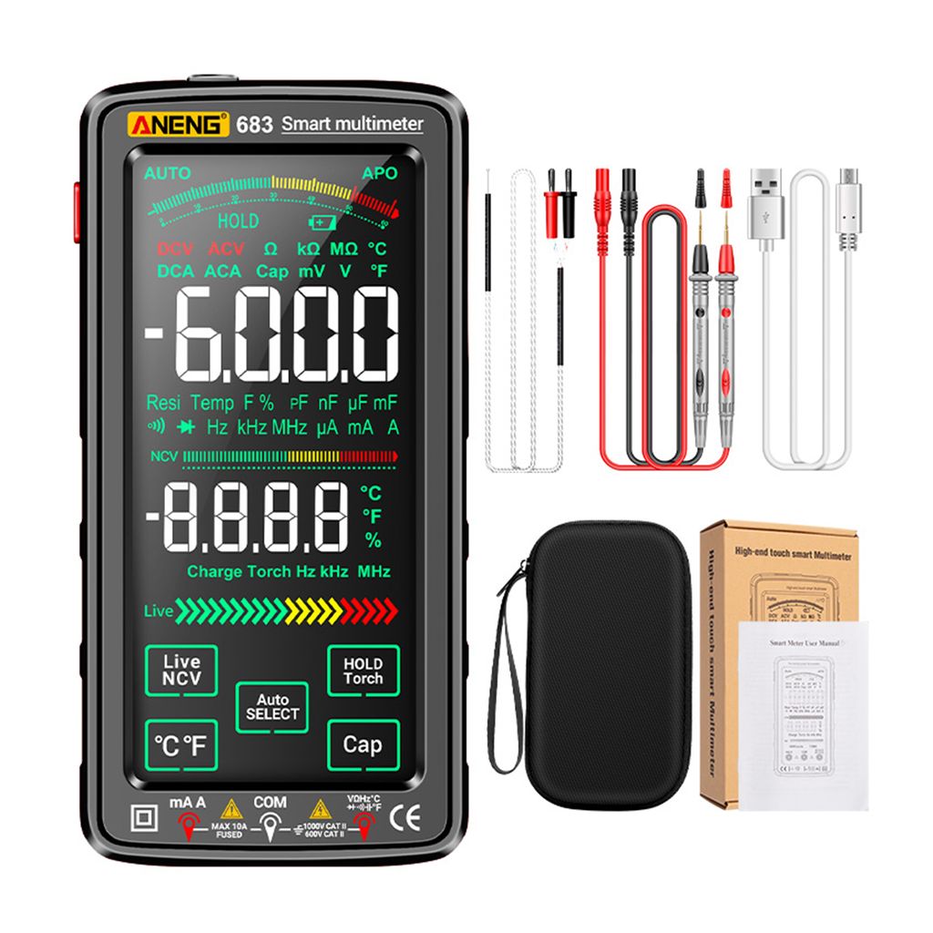 ANENG 683 6000 počtov Veľký dotykový digitálny multimeter Obrázok produktu 