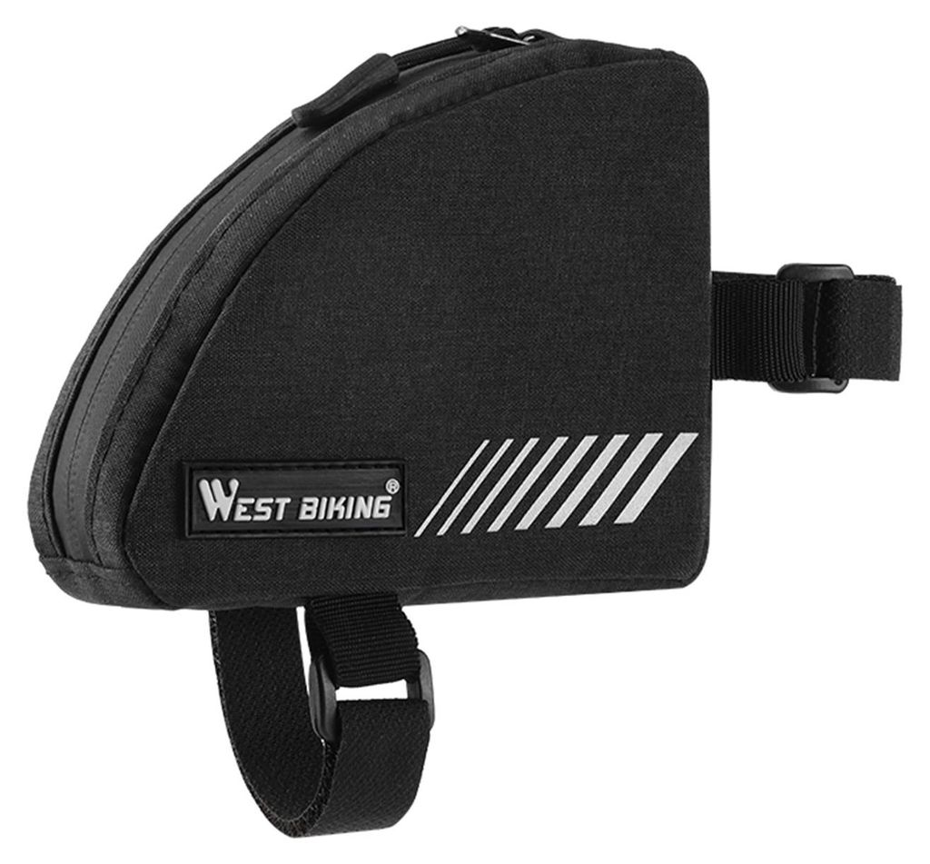 Fahrradtasche für das Oberrohr – kompakte, reflektierende und regenfeste Aufbewahrungstasche für Rennrad-, Mountainbike- und Pendler-Zubehör ...