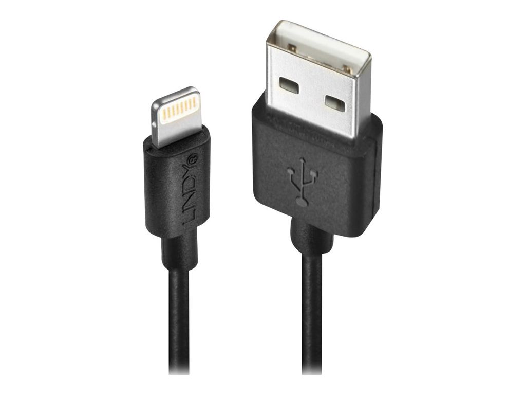 LINDY USB an Lightning Kabel schwarz 1m