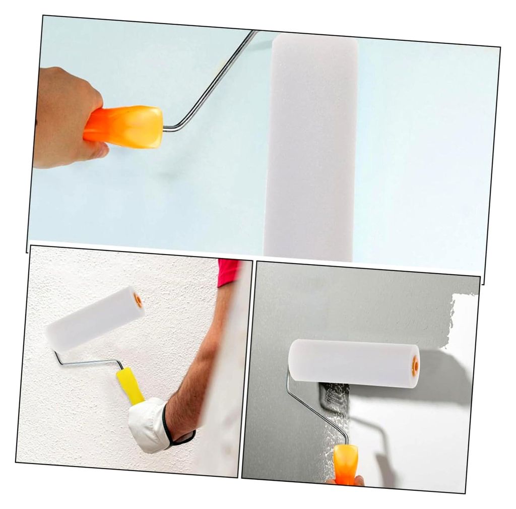 12 Stück Mini-Schaumstoff Farbroller Hochdichte Lackierwalzen für wasserbasierte Wandfarbe glatte Oberflächen für Schränke Türen Möbel und p...