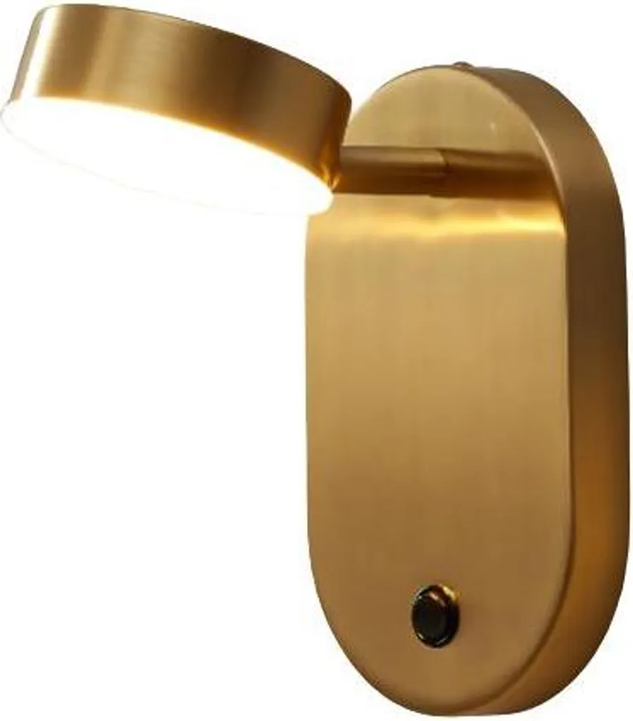Applique murale LED Spotto W1 en laiton doré pour un éclairage chic